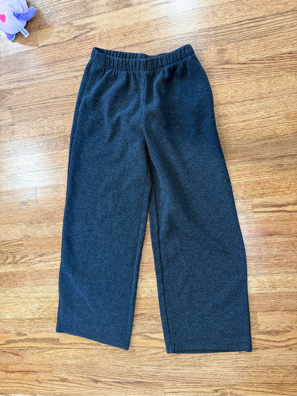 Cozy Knit Sweater Wide-Leg Pull-On Pants - Charcoal